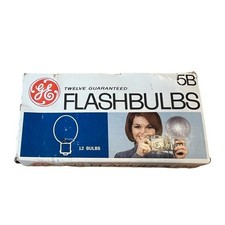Vintage GE General Electric 5B Flashbulbs Blue 12 New Bulbs New Old Stock Prop