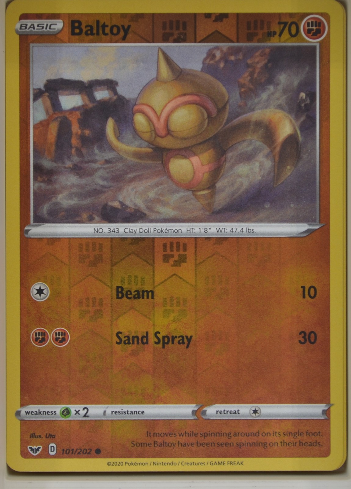Baltoy (101) 101/202 Reverse Holofoil SWSH01 Pokemon TCG