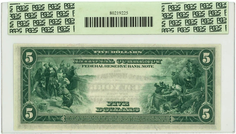 FR.782 $5 1918 FRBN New York CH About New 58 PCGS Currency 950750-111 - Image 2 of 3