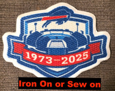 READ Bills Stadium Farewell Patch LOOK ON-FIELD DESIGN has the Years 1973- 2025