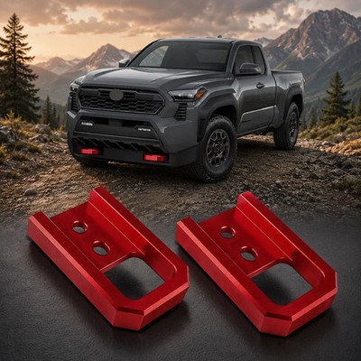 Areyourshop Front Tow Hook Mount   Red Aluminum   6,700 lb Pull Capacity