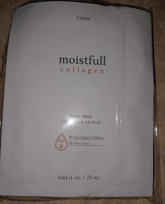 ETUDE Moistfull Collagen Deep Sheet Mask 10 Pcs Set Bouncy & Dewy Skin US SELLER