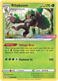 Rillaboom VMAX 171/S-P Start Dash Campaign PROMO - Pokemon Card