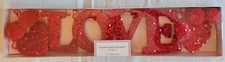 Cupcakes  Cashmere 6ft Garland Banner  Love  Red Sequin Heart Valentine Wedding