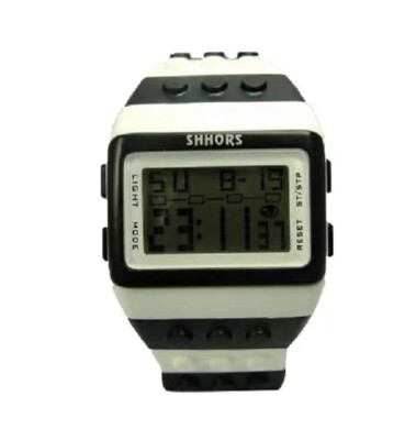 New  LCD Digital Lady Men Block Constructor Sport Rubber Watch
