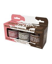 Erotic Lovers Neapolitan Chocolate Body Paint 3PK / 2oz EA - Three Flavors