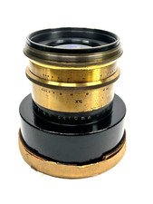 Antique Carl Zeiss Jena Brass Lens 400mm f4.5 DRP Anastigmat Tessar Flange