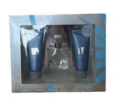 Brand New Azzaro Chrome 3 PCS Eau De Toilette Gift Set For Men .