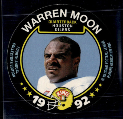 1992 King-B Jerky Discs #16 Warren Moon Houston Oilers (HOF) EX-MINT