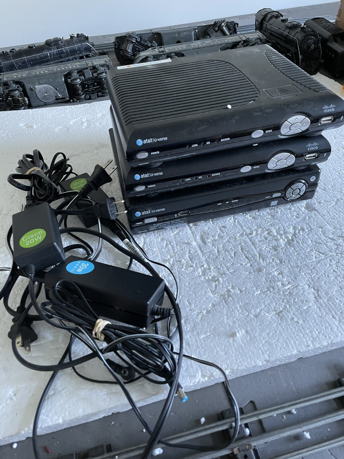 Motorola AT&T U-Verse VIP-2250 HD DVR & 2 Cisco ISB 7005 Cable Boxes | eBay