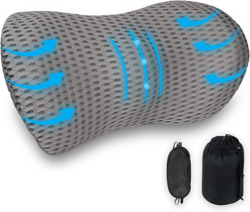 Lumbar Support Pillow with Black Eye Mask,Lumbar Support Pillow for Car,Lumbar S