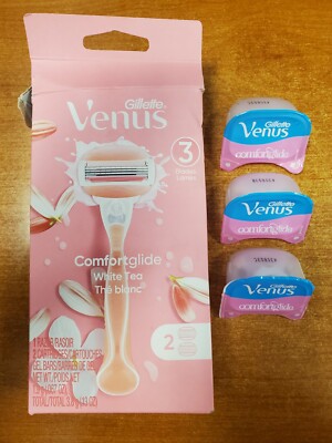 Gillette Venus ComfortGlide 1 Razor Handle & 5 Refills DAMG BOX - E12C