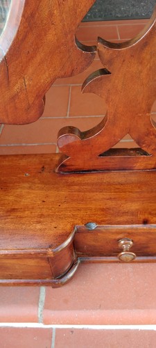 SPECCHIO BASCULANTE DA APPOGGIO IN LEGNO DI NOCE 800 MISURE 70X27X70 - Foto 16 di 21