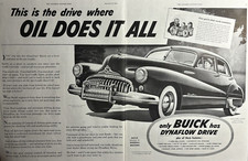 1948 Buick Automobile Dynaflow Drive Oil Does It All General Motors VTG Print Ad
