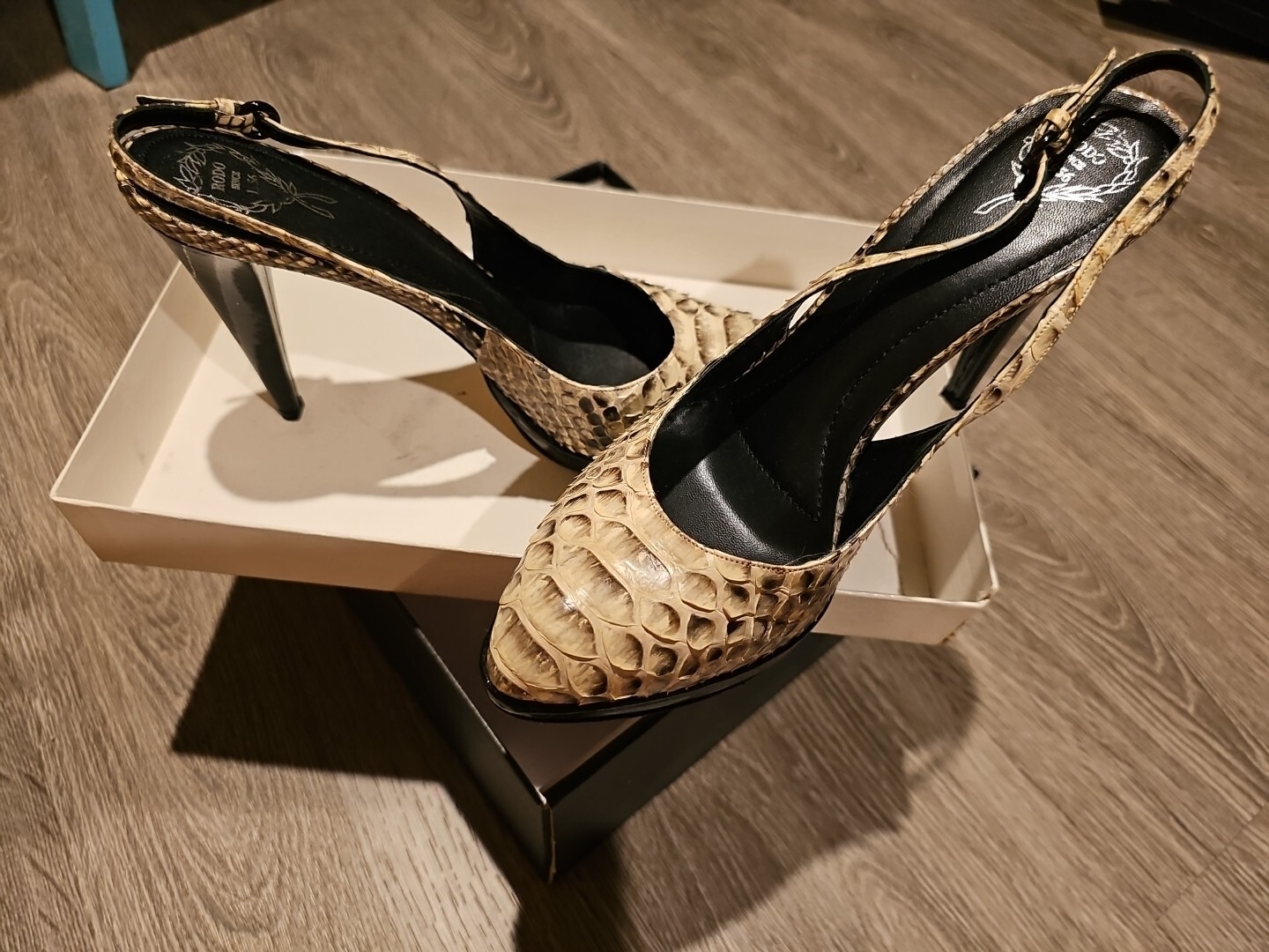 Rodo Authentic Python Womens High Heel Shoes US 8… - image 15