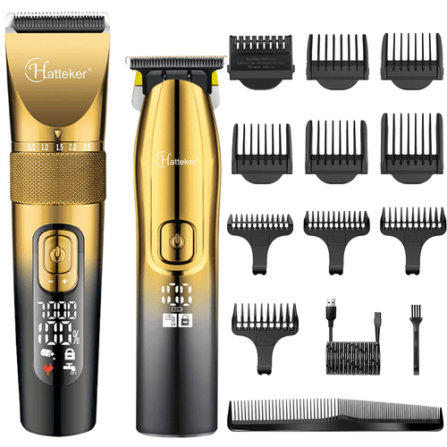HATTEKER Professional Hair Clipper &Trimmer Men Barber Cordless Hair Cutting Set - Picture 13 of 24