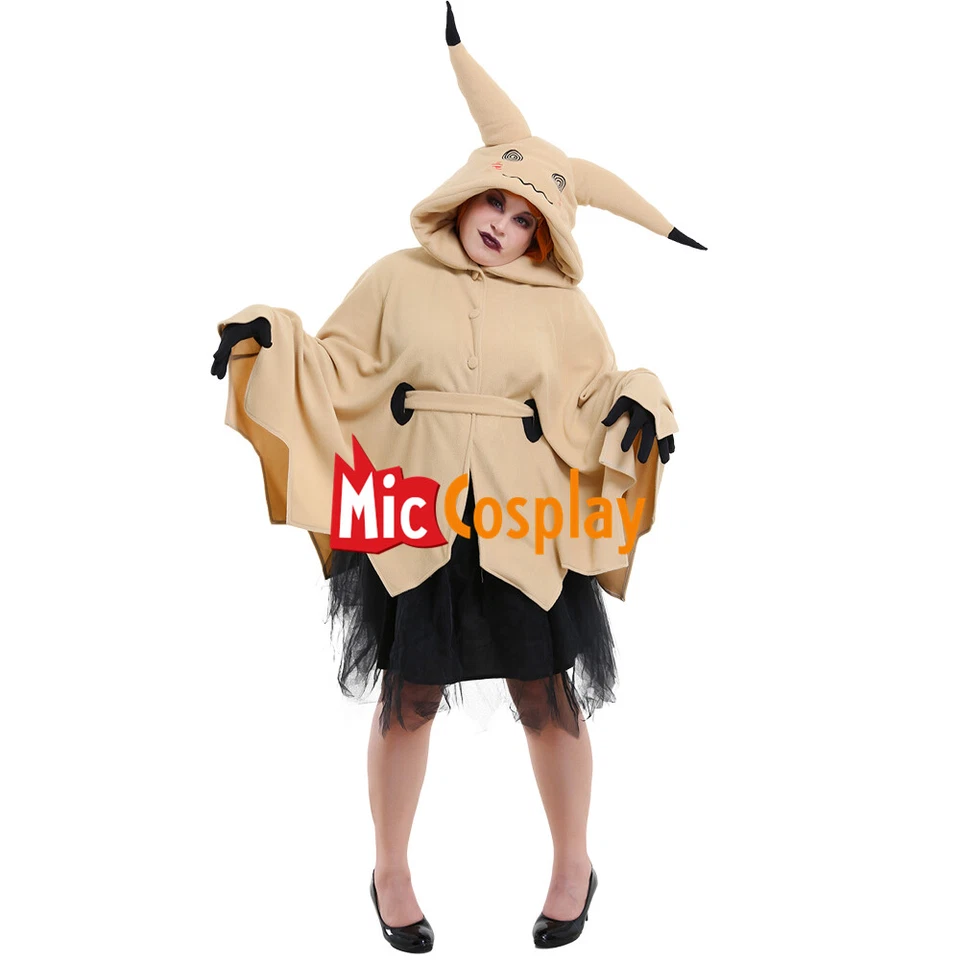 Para mujeres Mimikyu Halloween Capa Vestido Juegos con disfraces Disfraz Capa Falda Cinturón Guantes Foto 3 de 4