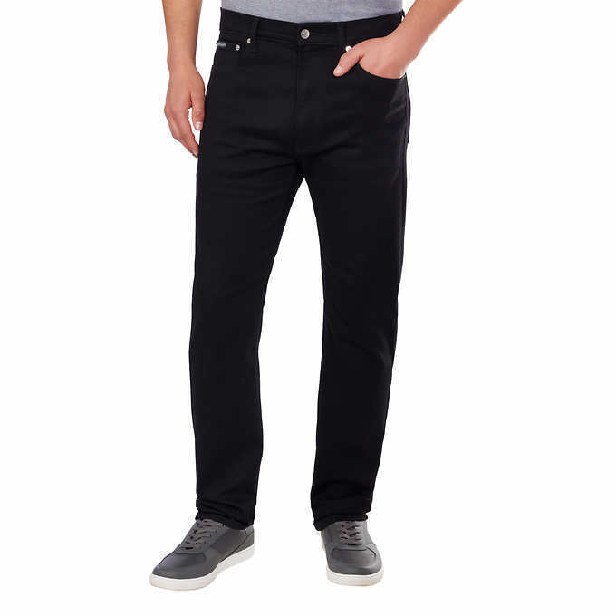 Men&rsquo;s 40x34 Classic Black Slim Straight Stretch