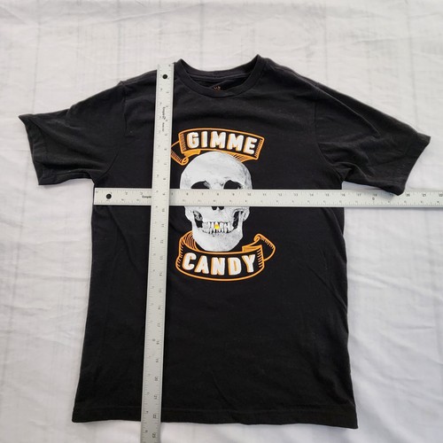 Gimme Candy Skull Candy Corn Black Short Sleeve T-Shirt Kids' L - Picture 6 of 8