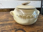 Frankoma Pottery Prairie Brown covered casserole dish or bean pot.