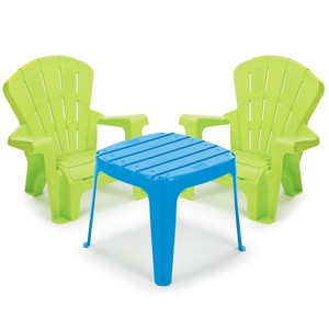 Little Tikes Garden Table and Chairs Set - Blue/Green | eBay