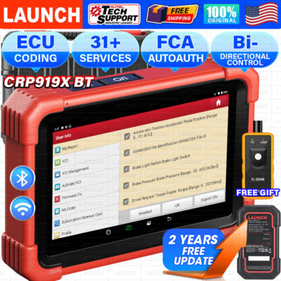 2024 LAUNCH X431 CRP919X BT PRO Bidirectional Car Diagnostic Scanner Key Coding
