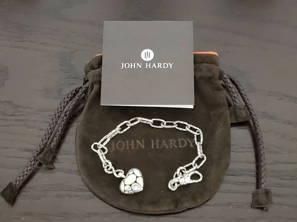 Pulsera John Hardy Corazón Colgante Kali Eslabón en Bolsa Original Foto 2 de 3
