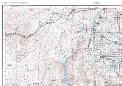 Boise, Idaho-Oregon 1962 Topo Map US Army USGS 1:250,000 Scale Topographic