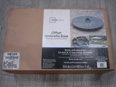 NIB MAINSTAY DARK BROWN OFFSET UMBRELLA STAND FOR 8.5 & 11'' UMBRELLA