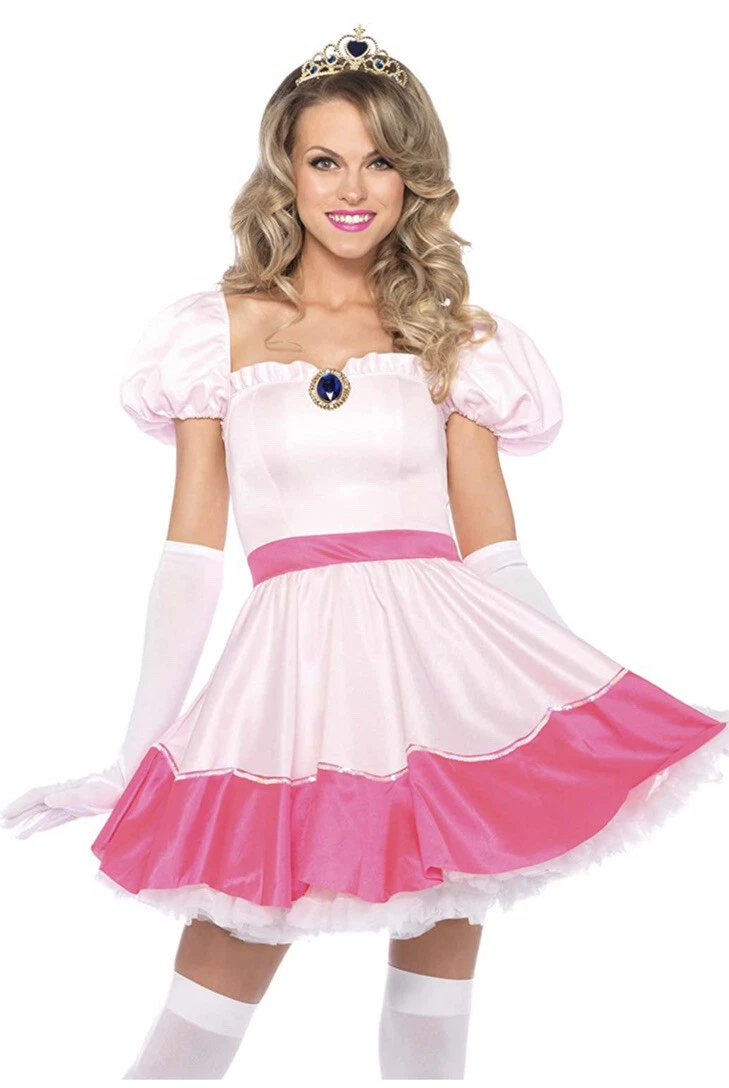 Pink Princess Peach Costume With Accessories eBay