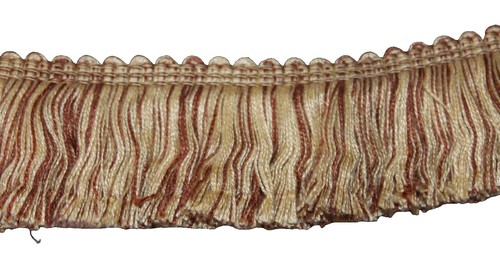 Mocha Brown Brush Fringe Trim By DecoPro - 1.25" Wide, Sold By The Yard (SKU 0150SB_D2)
