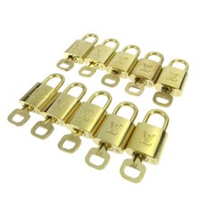 Louis Vuitton Padlock Key Bag Accessories Charm 10 Piece Set Gold 63068