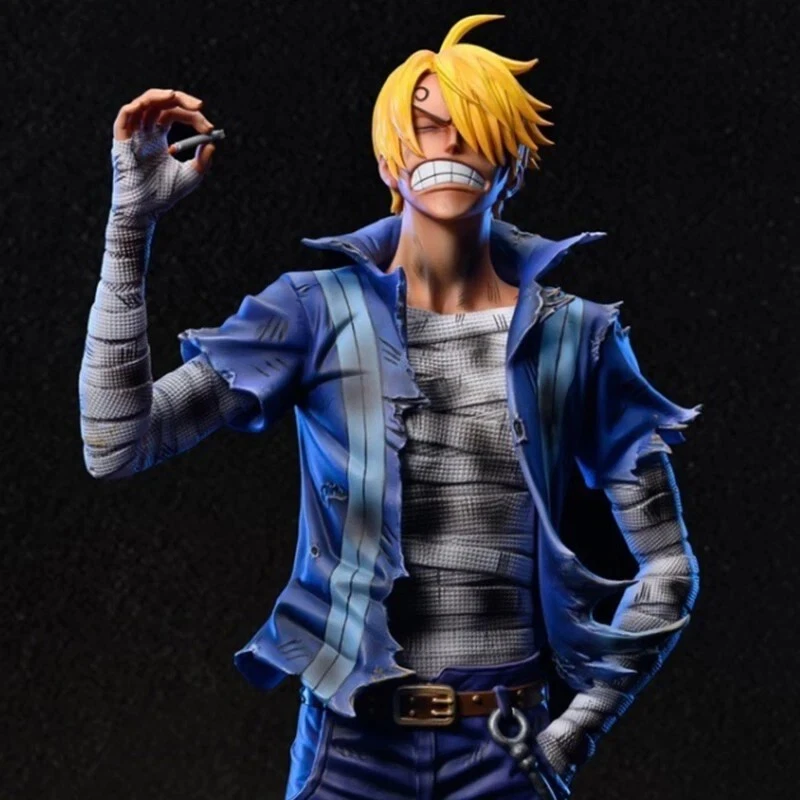 Action Figure One Piece Luffy Roronoa Zoro Sanji 30cm STATUA DA COLLEZIONE Anime - Immagine 3 di 4