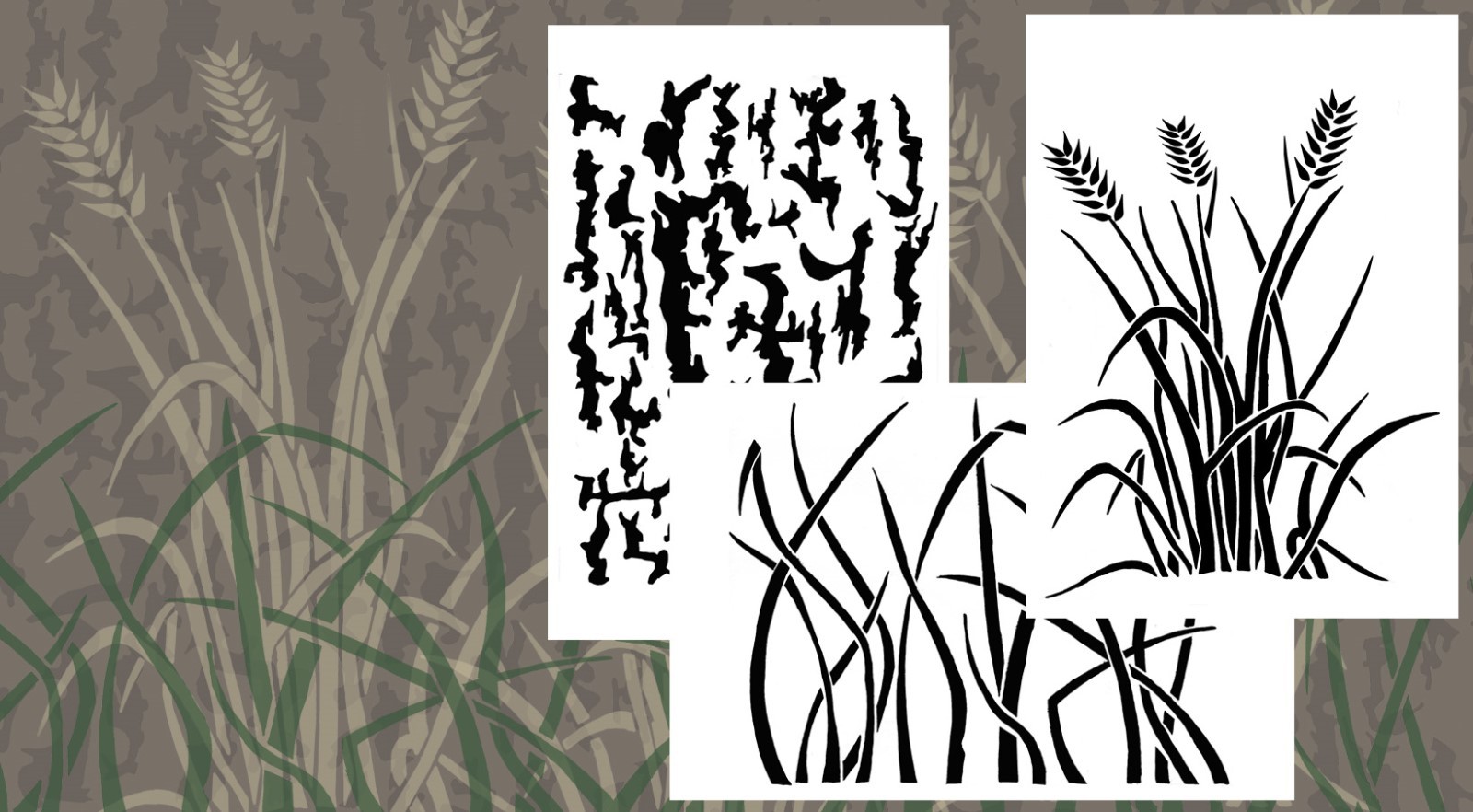 Camouflage Painting Stencils Duck Boat Camo Gun 10 Mil Duracoat 14" (10 ...