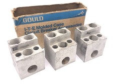 BOX OF 3 NEW GOULD TA3-K350 CIRCUIT BREAKER LUG TERMINAL BLOCKS TA3K350