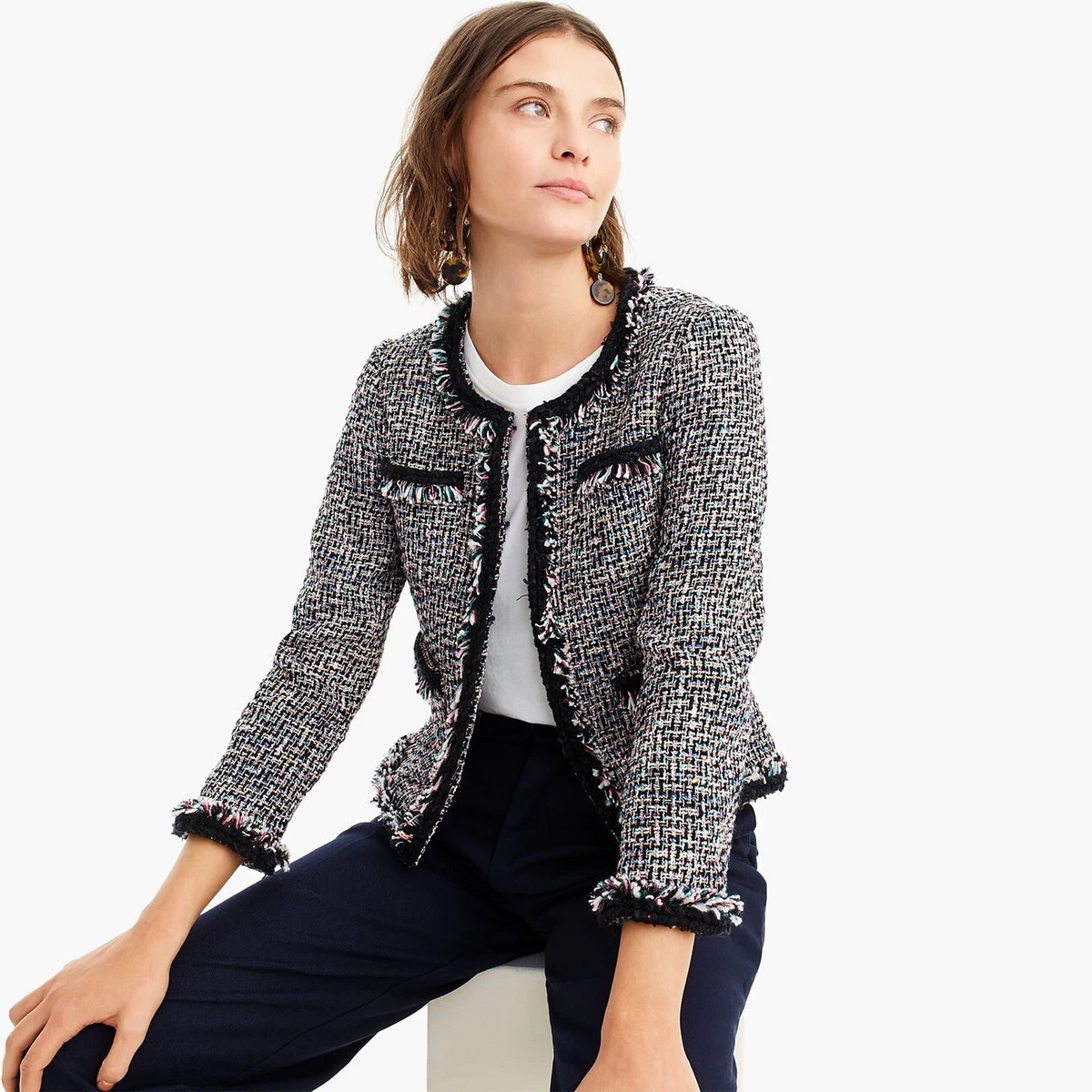 Tweed jacket top j crew