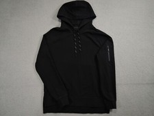 John Varvatos USA Hoodie Mens Medium Black Pullover Zip Pocket Designer