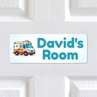 Personalised Any Text Ambulance METAL Door Sign. Kids Bedroom Nursery Boys Girls