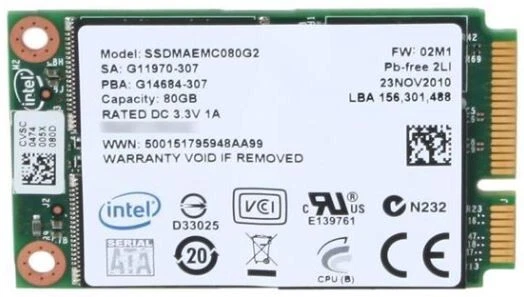 New, Intel, SSDMAEMC080G2C1, SSD 310 Series 80 GB mSATA mini PCIe form factor - Image 4 of 4