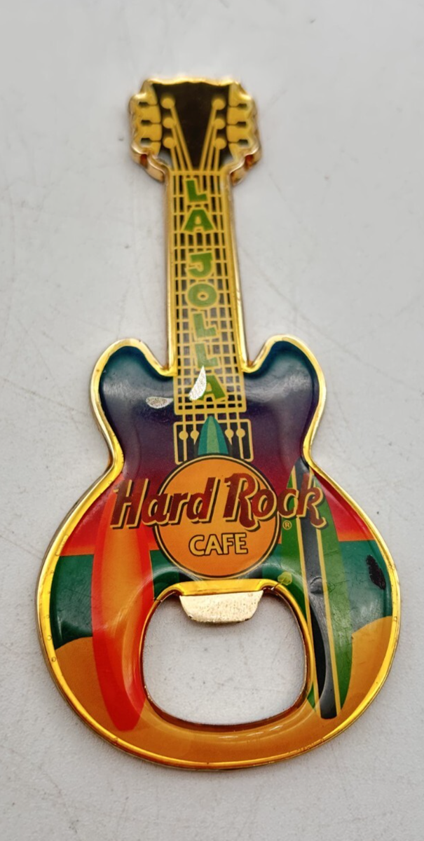 Hard Rock Cafe La Jolla Guitar & HRC Logo Magnet and Bottle Opener