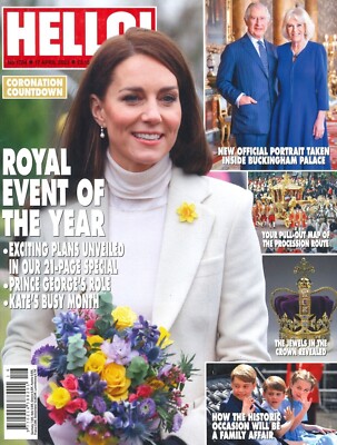 HALLO! Zeitschrift, Kate Middleton, King Charles, Camilla, Krönung, 17.4.23