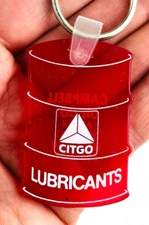 Citgo Lubricants Campbell Oil Co Keychain Vintage Akron Massillon OH *Hc53