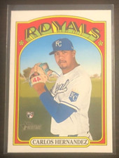 2021 Topps Heritage CARLOS HERNANDEZ Rookie Card RC #519 Royals