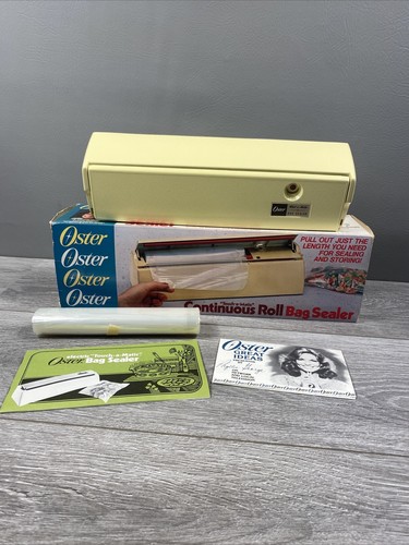 Vintage1977 Oster Touch-a-Matic Bag Sealer Great For Chips Food Storage Freeze.