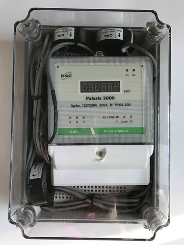 DAE P204-200 KIT, UL kWh meter,3P4W(3hot,1N) 200A,120/208v,3 Split CT(dia.0.94") - Picture 4 of 6