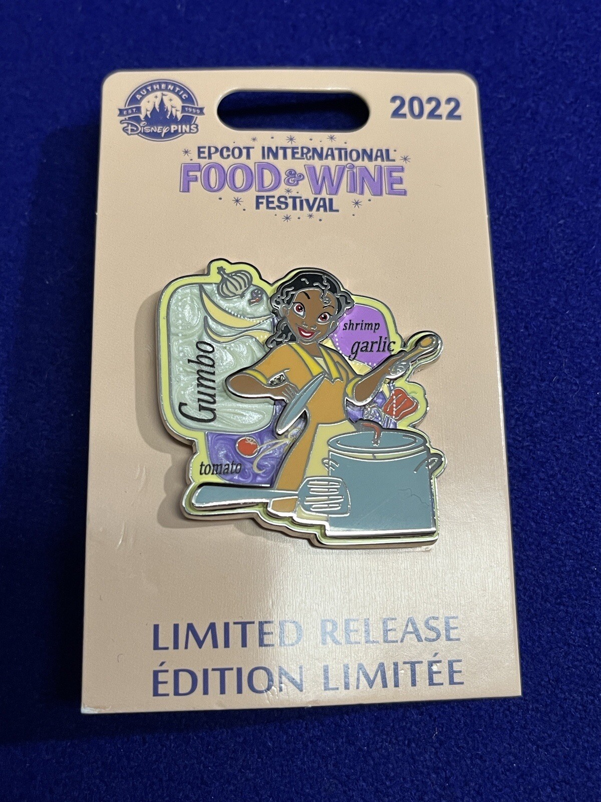Disney Parks 2022 Epcot Food & Wine Festival Tiana Cooking Gumbo Pin