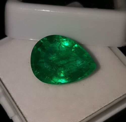 Loose Gemstone Natural Green Emerald Certified 5.77 Ct Colombia Transparent gem - Picture 1 of 7