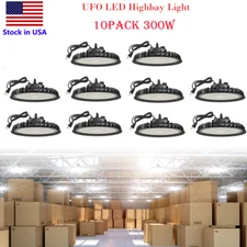 10Pack 300W UFO LED High Bay Light LED Shop Lights Warehouse Gym Industrial Lamp
