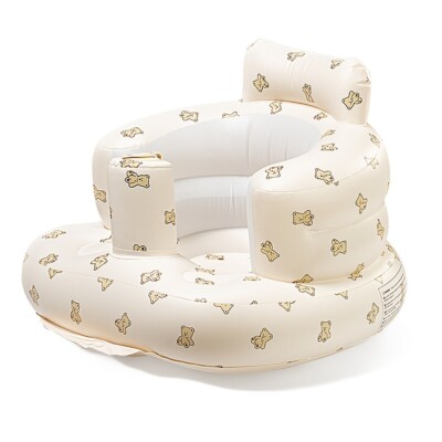 Inflatable Baby Seat Cream Teddy Bear Print NEW!