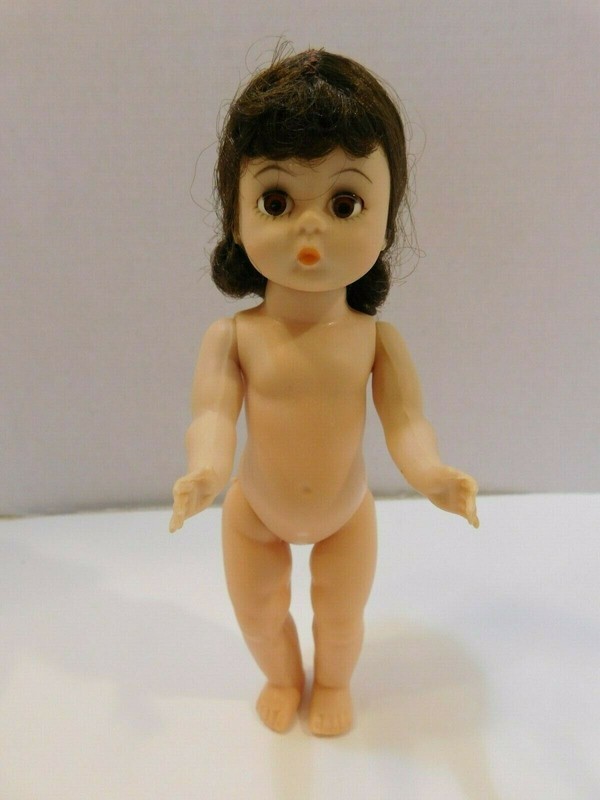 Madame Alexander 8"Girl Doll, Nude, Light Skin, Brown Hair & Brown Eyes~Restrung